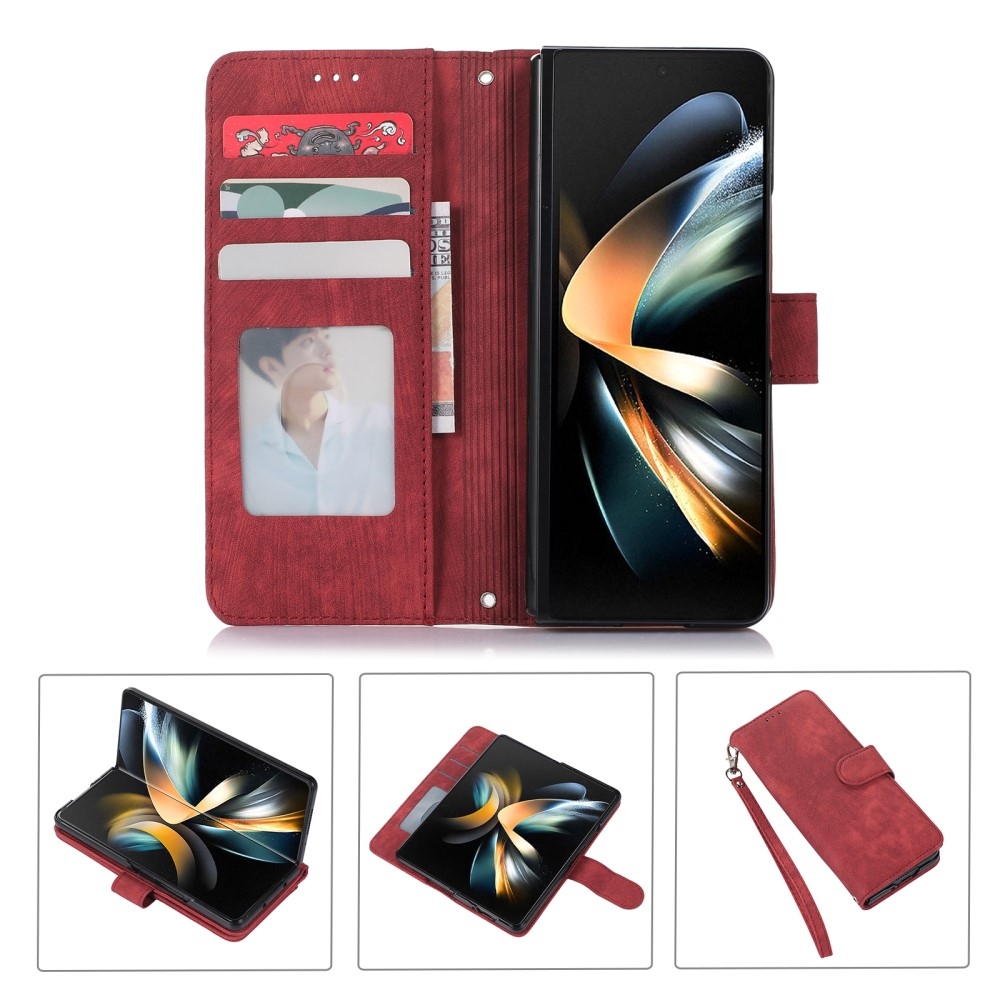Wallet knížkové pouzdro na Samsung Galaxy Z Fold5 5G - červené