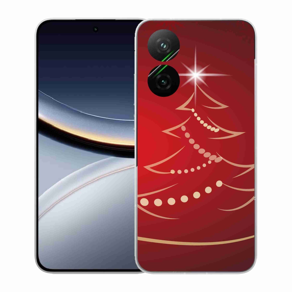 Gelový kryt mmCase na Xiaomi Poco F7 5G - kreslený vánoční stromek