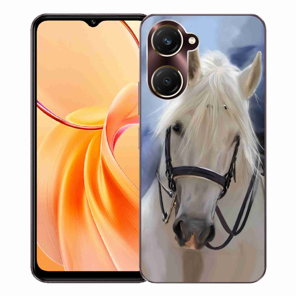 Gelový kryt mmCase na Vivo Y28s 5G - bílý kůň