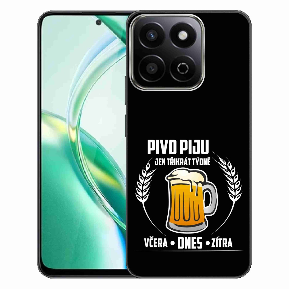 Gelový kryt mmCase na Honor 200 Smart 5G - pivní motiv černé pozadí