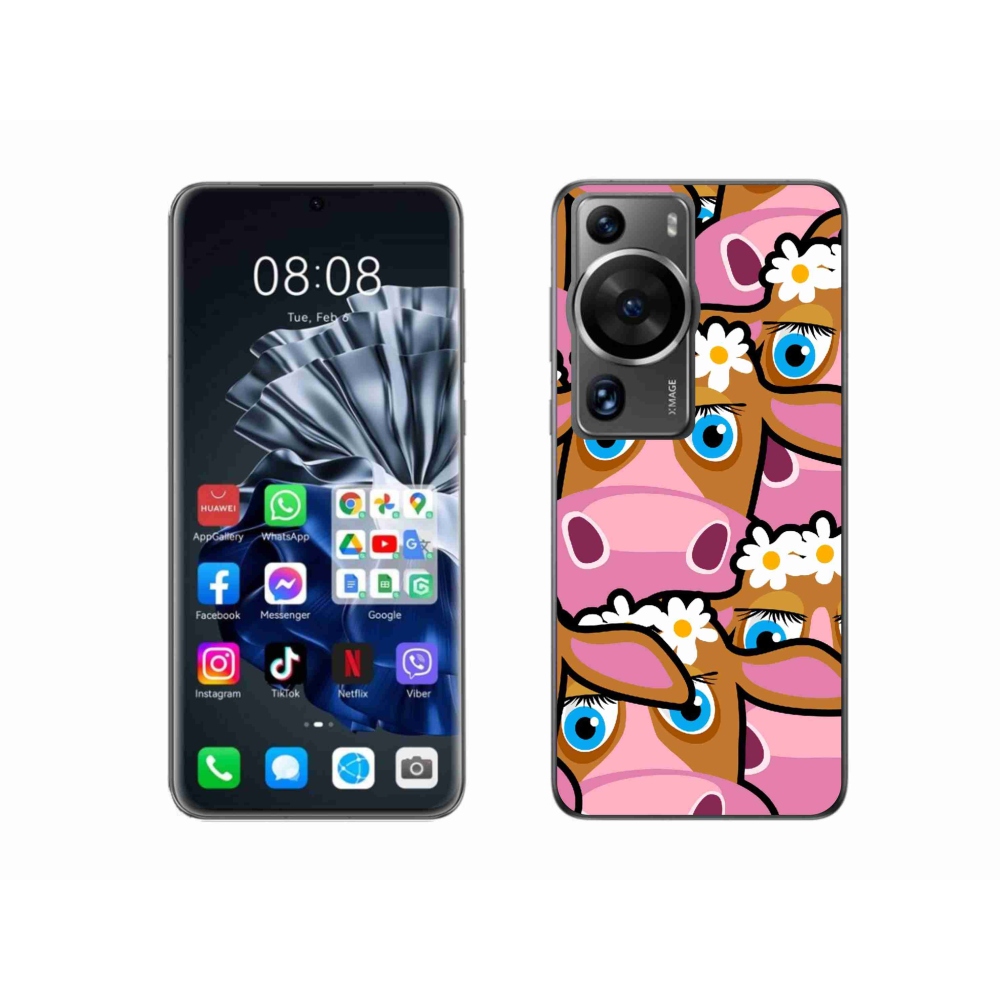 Gelový kryt mmCase na Huawei P60 Pro - kreslené kravičky