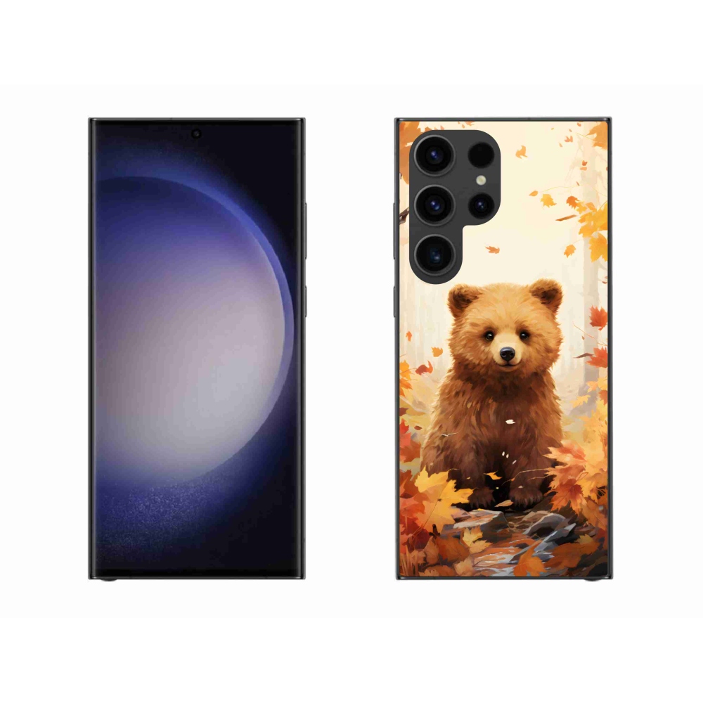 Gelový kryt mmCase na Samsung Galaxy S23 Ultra 5G - medvěd v lese