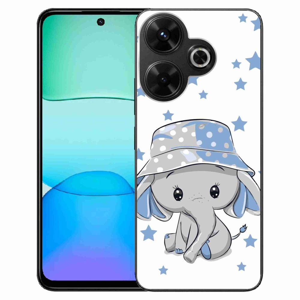 Gelový kryt mmCase na Xiaomi Redmi 13 4G/Poco M6 4G - modrý slon