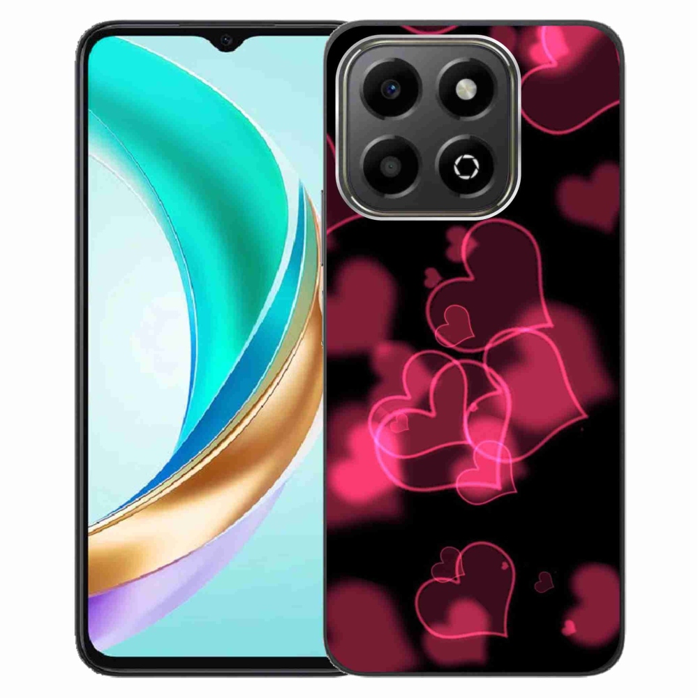 Gelový kryt mmCase na Honor X6b - červená srdíčka