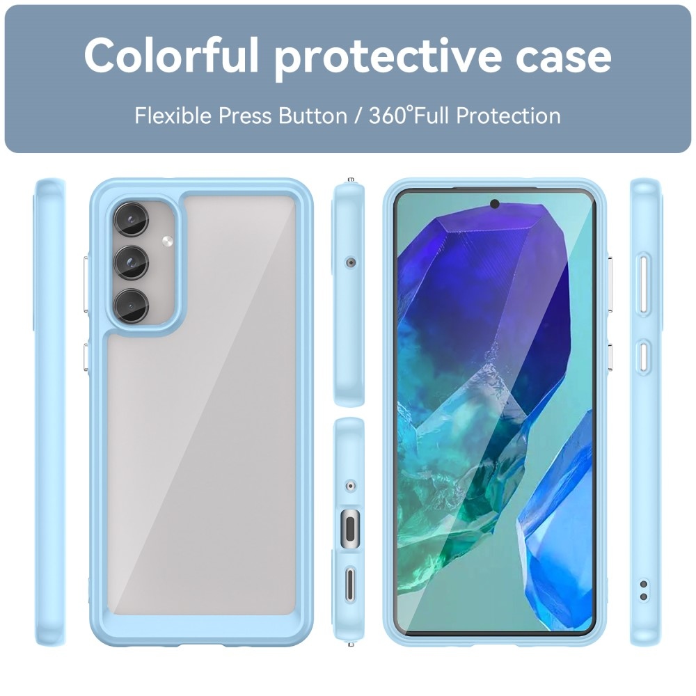 Gelový obal s pevnými zády na Samsung Galaxy M55 5G - modrý