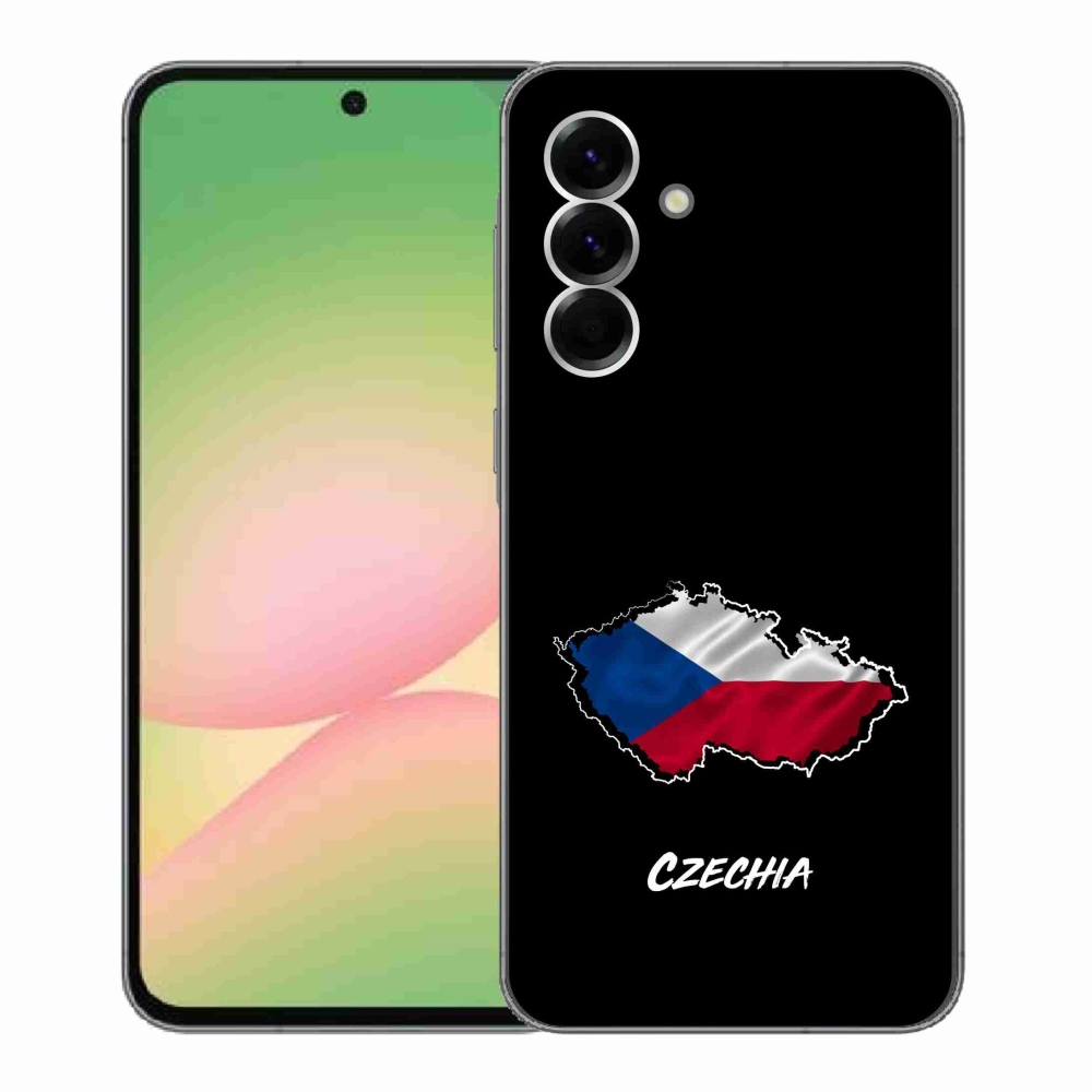 Gelový kryt mmCase na Samsung Galaxy A56 5G - Czechia černé pozadí