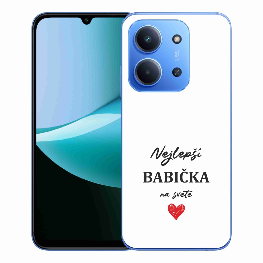 Gelový kryt mmCase na Xiaomi Redmi 15C 4G/5G (173mm) - nejlepší babička 1 bílé pozadí