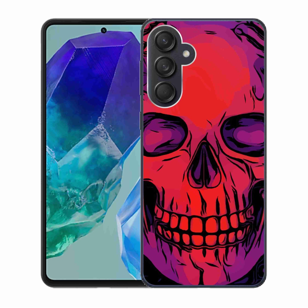 Gelový obal mmCase na Samsung Galaxy M55 5G - lebka