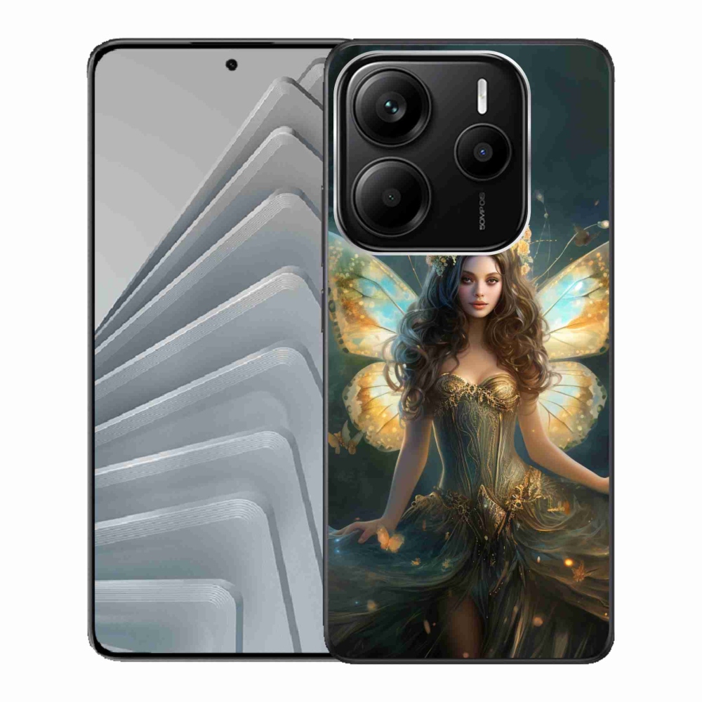 Gelový kryt mmCase na Xiaomi Redmi Note 14 5G - motýlí žena