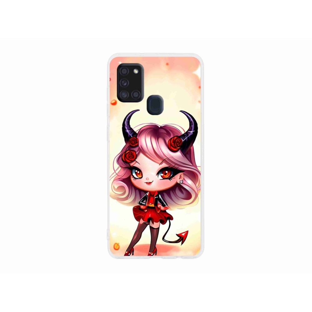 Gelový kryt mmCase na Samsung Galaxy A21s - kreslená čertice