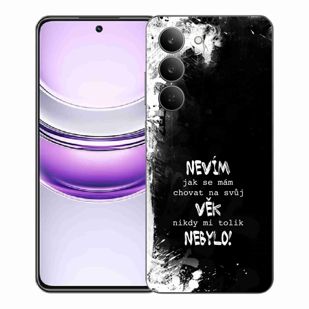 Gelový kryt mmCase na Realme 14x 5G - vtipný text 14 černé pozadí