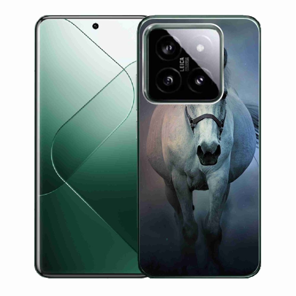Gelový obal mmCase na Xiaomi 14 - běžící bílý kůň