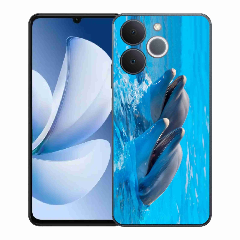 Gelový kryt mmCase na Realme Note 70T - delfíni
