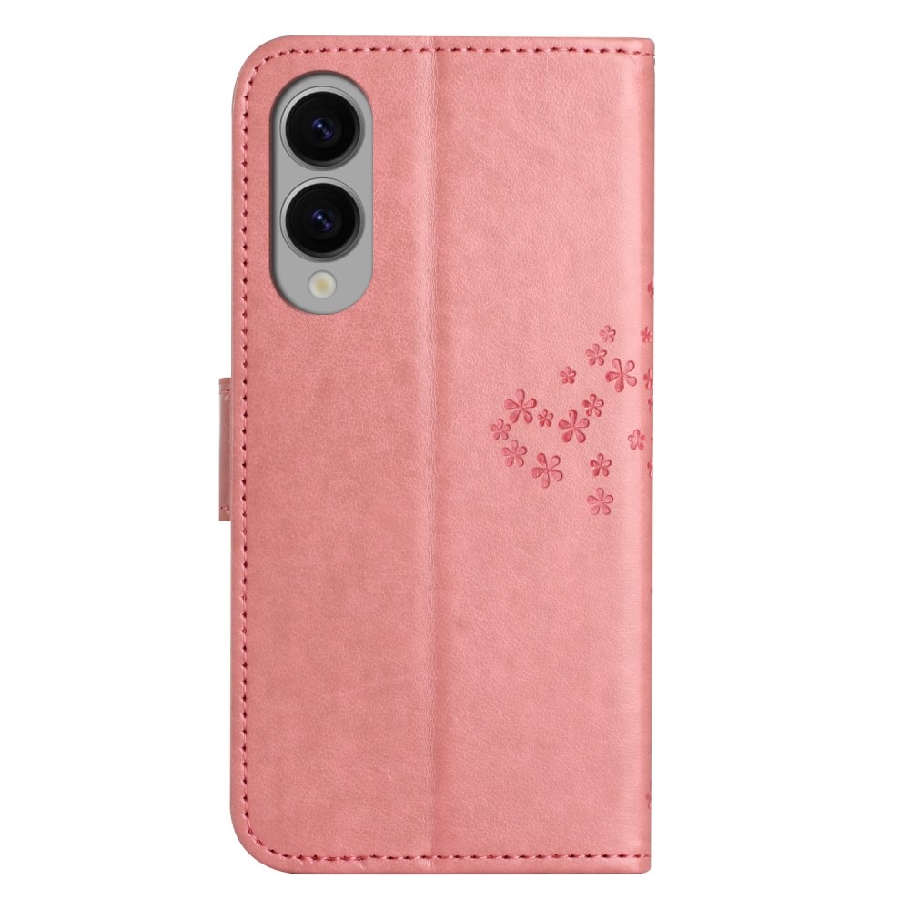 Tree knížkové pouzdro na Samsung Galaxy S25 Edge - růžové