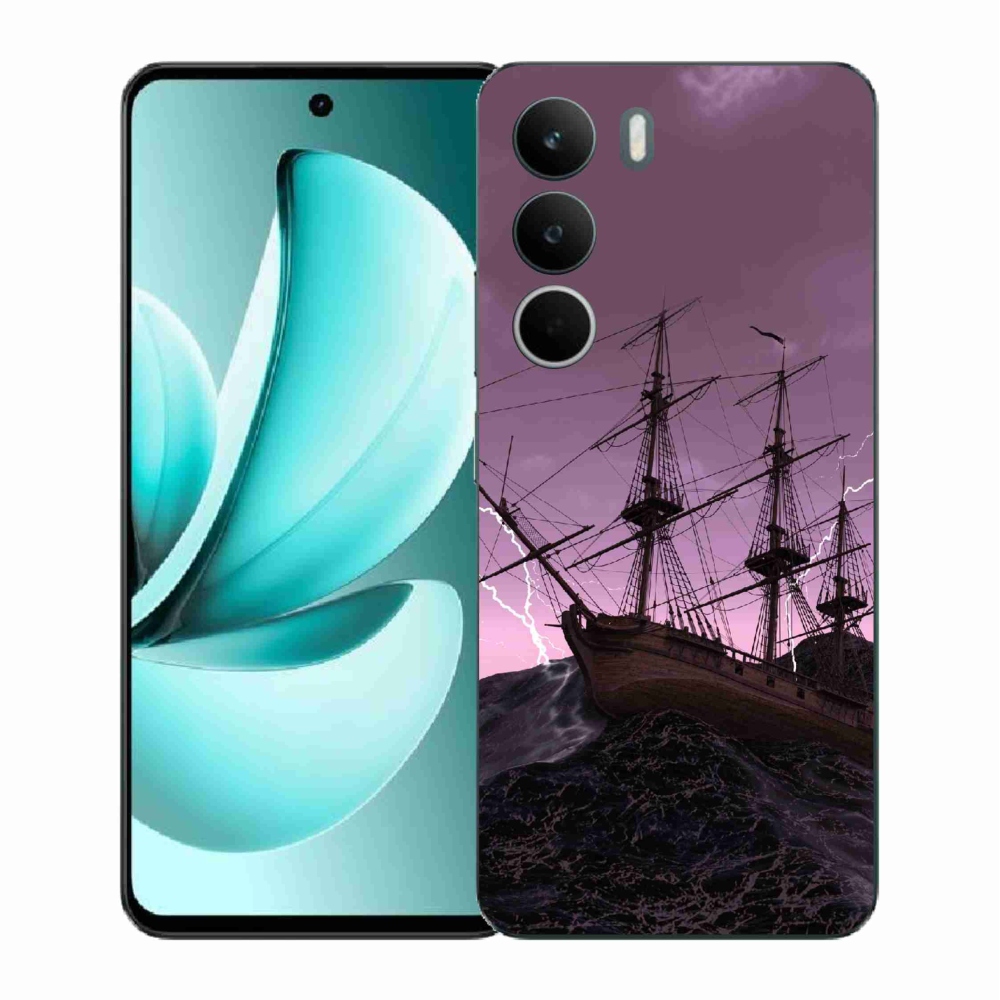 Gelový kryt mmCase na Realme C71 - loď v bouři