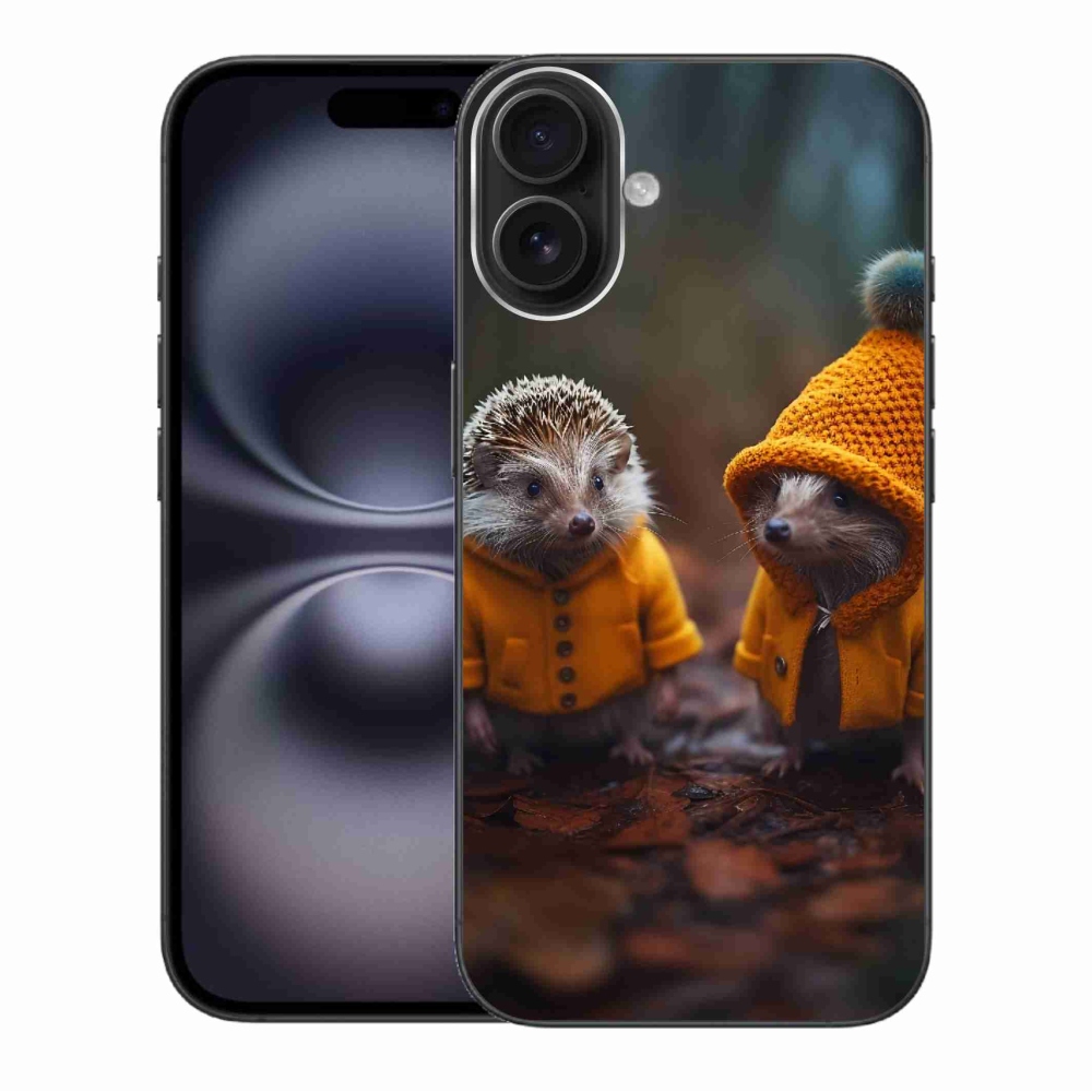 Gelový kryt mmCase na iPhone 16 Plus - ježci