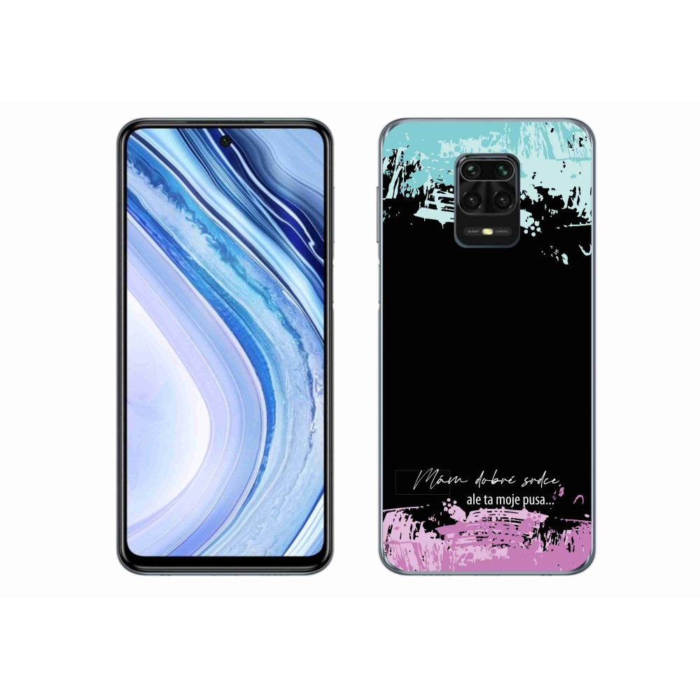 Gelový kryt mmCase na Xiaomi Redmi Note 9S - vtipný text 3 černé pozadí