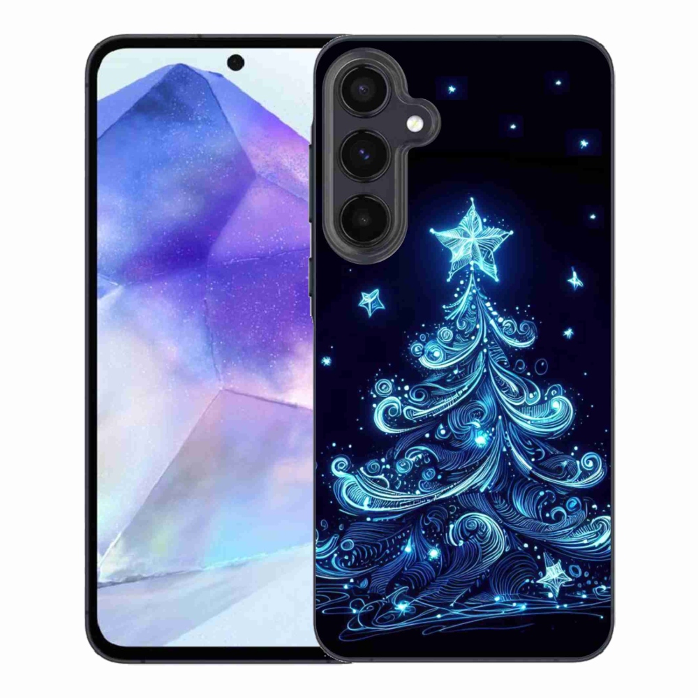 Gelový kryt mmCase na Samsung Galaxy A55 5G - neonový vánoční stromek 4