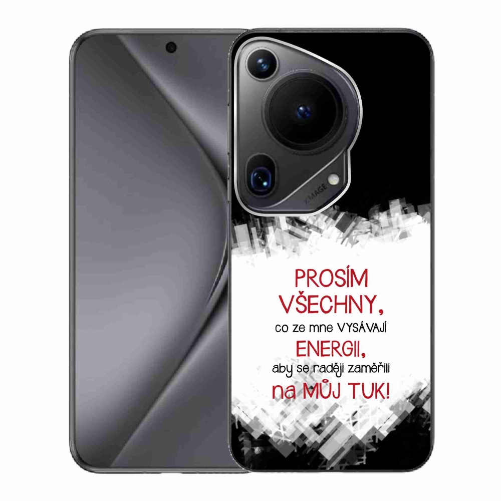 Gelový kryt mmCase na Huawei Pura 70 Ultra - vtipný text 1 červený