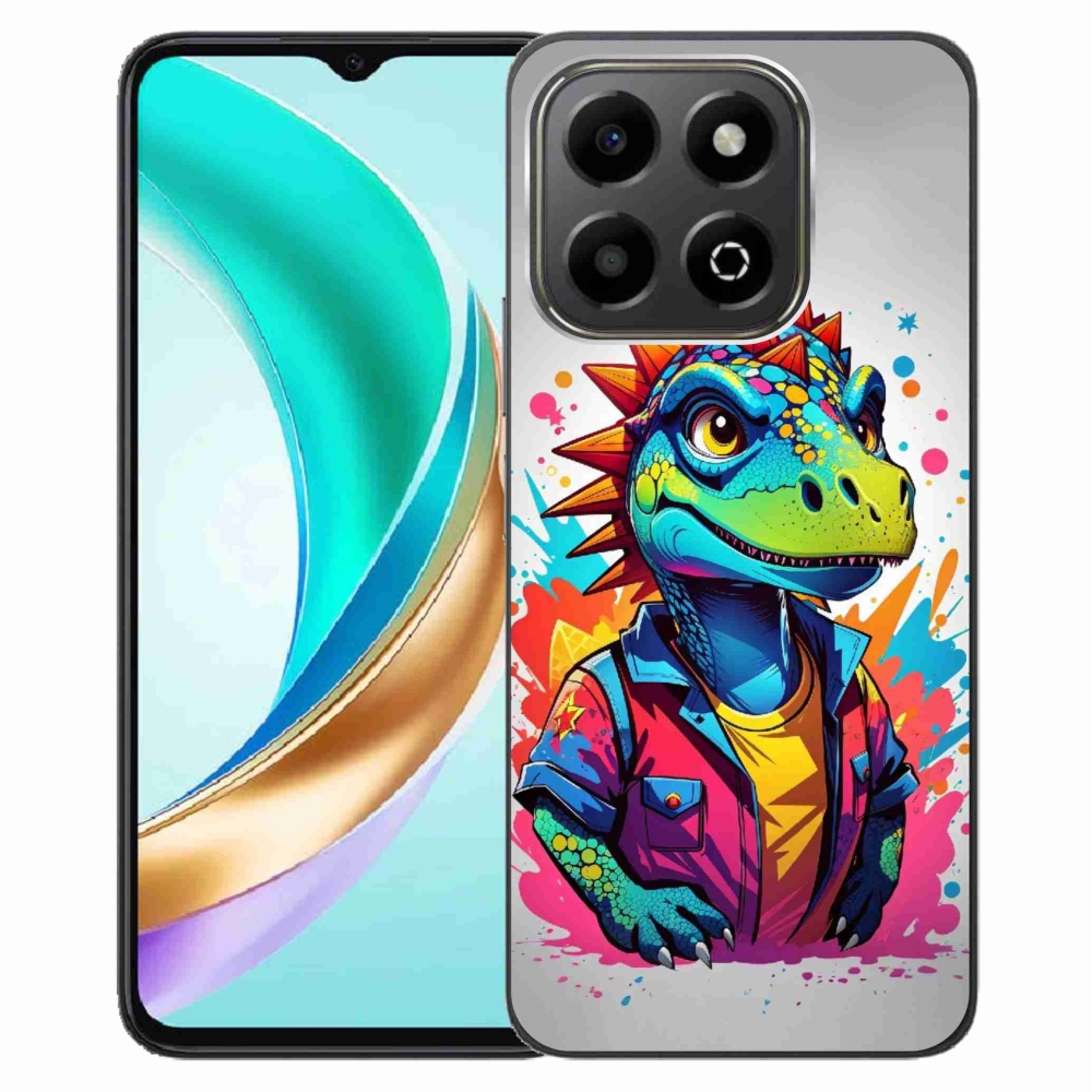 Gelový kryt mmCase na Honor X6b - barevný dinosaurus