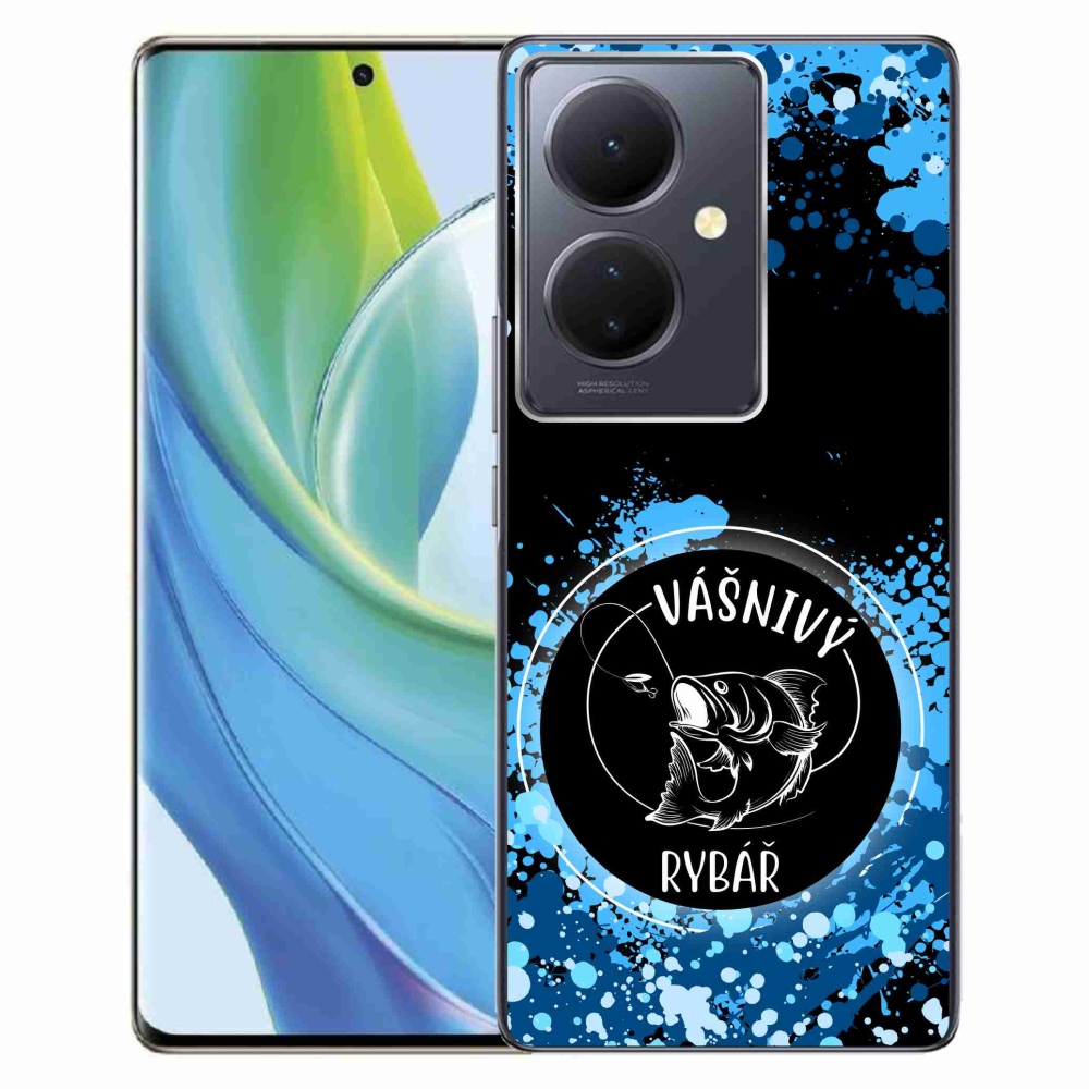 Gelový kryt mmCase na Vivo V29 Lite 5G - vášnivý rybář černé pozadí