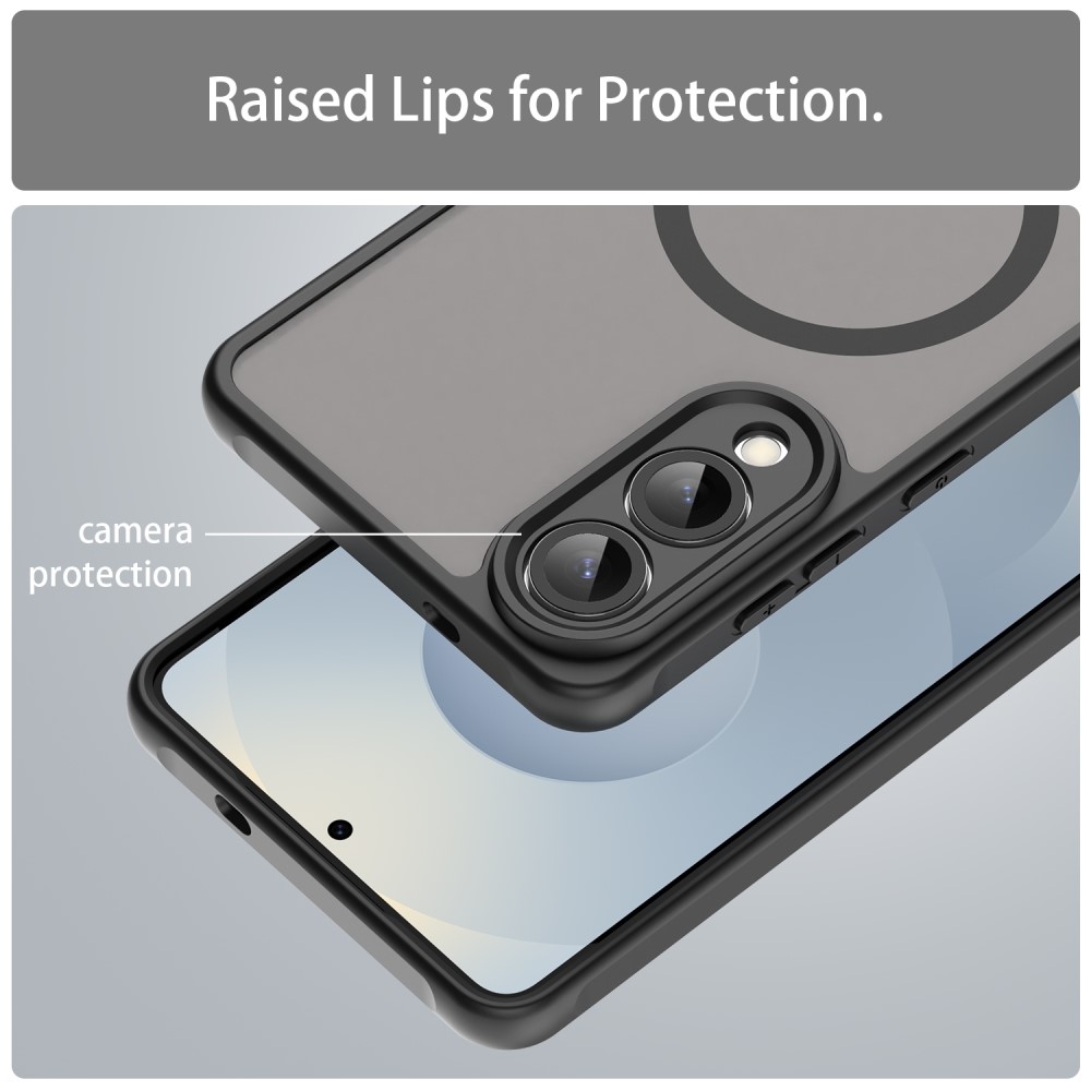 Case matný gelový obal s MagSafe na Samsung Galaxy S25 Edge - černý