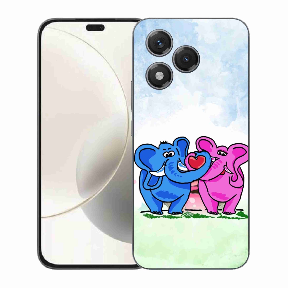 Gelový kryt mmCase na Honor 400 Lite - zamilovaní sloni