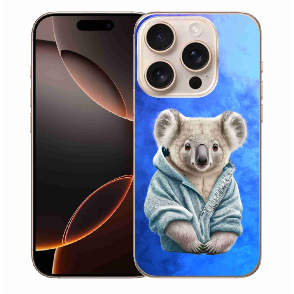 Gelový kryt mmCase na iPhone 16 Pro Max - koala ve svetru
