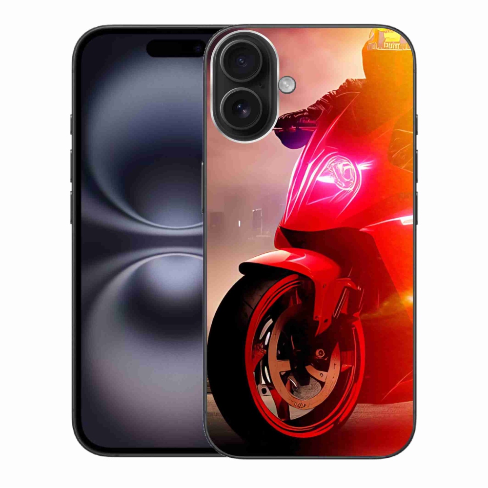 Gelový kryt mmCase na iPhone 16 Plus - motorka