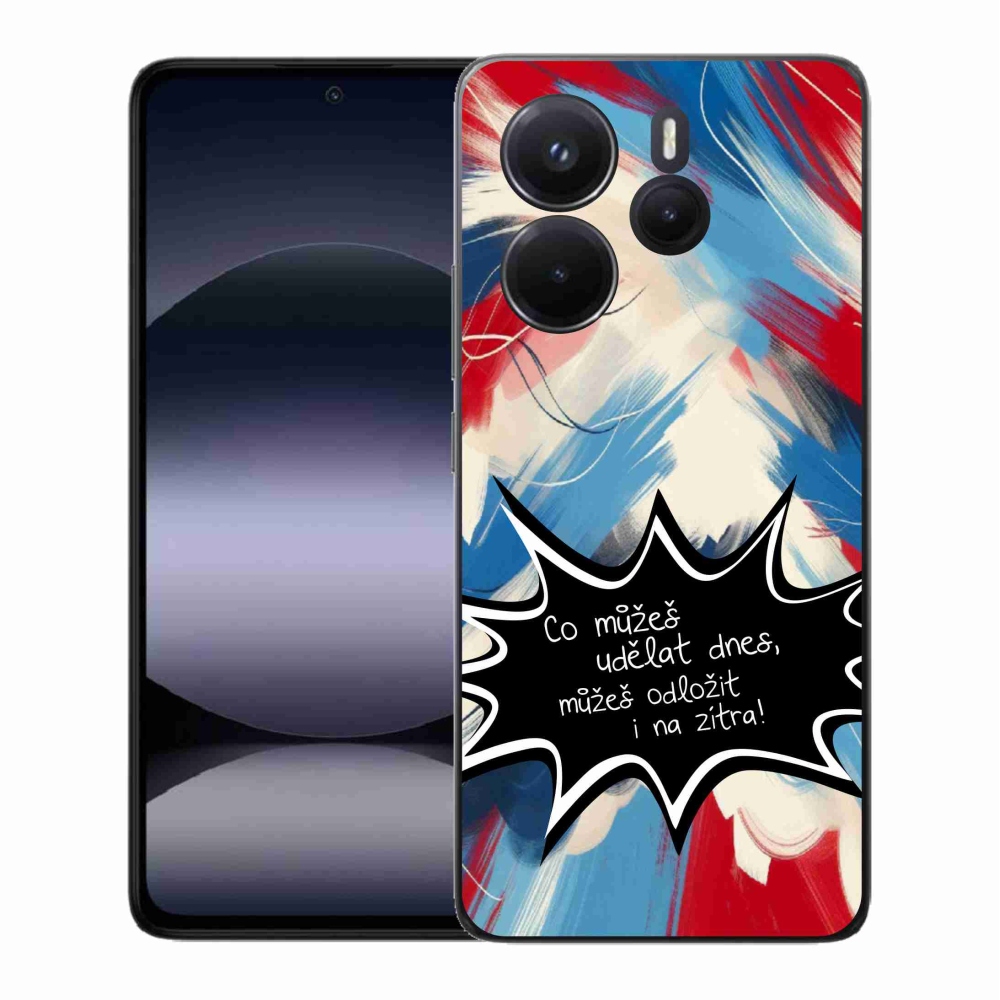 Gelový kryt mmCase na Xiaomi Redmi Note 14 - vtipný text 9 černé pozadí
