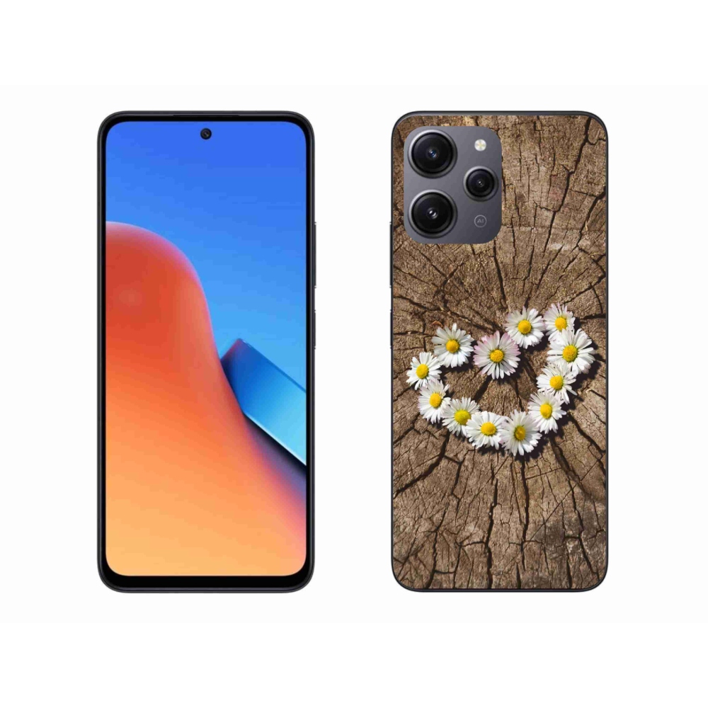 Gelový kryt mmCase na Xiaomi Redmi 12 - srdce z kopretin