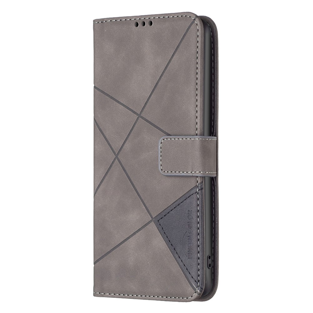 BNF Triangle knížkové pouzdro na Xiaomi Redmi Note 14 Pro - šedé