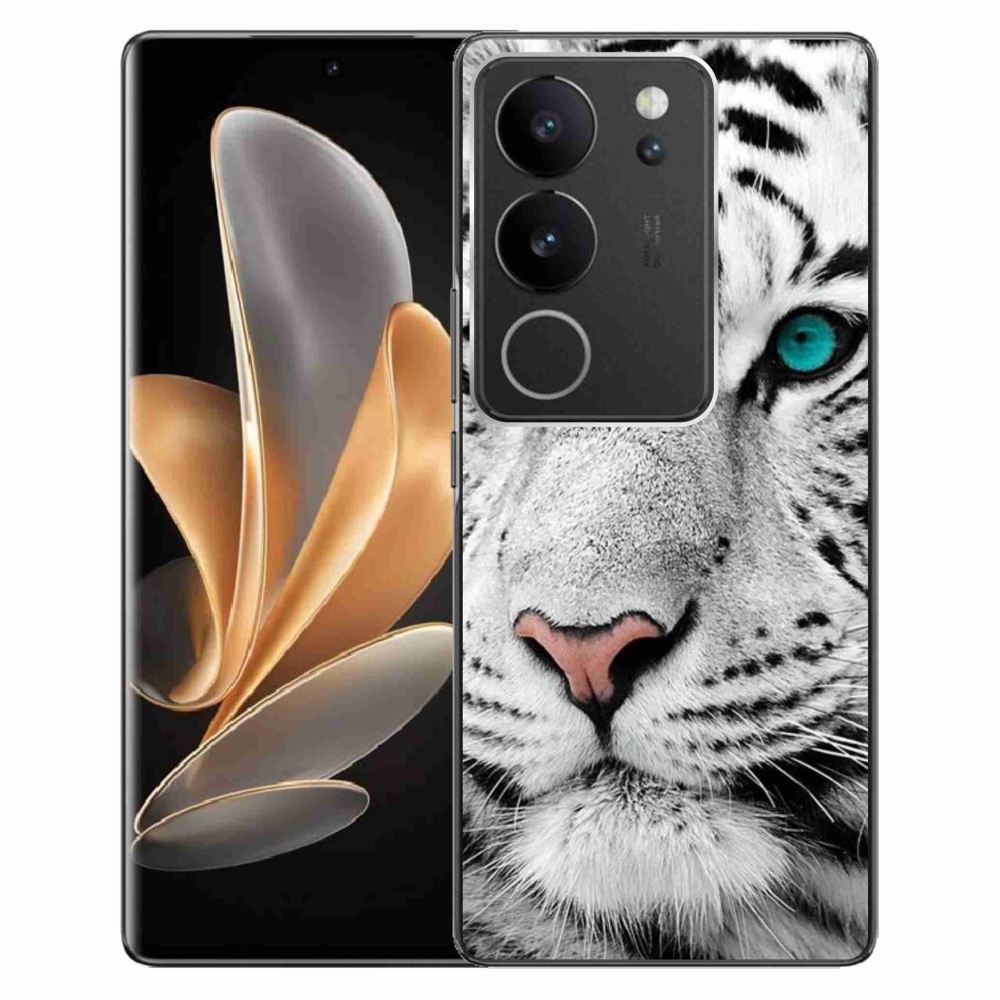 Gelový kryt mmCase na Vivo V29 5G - bílý tygr