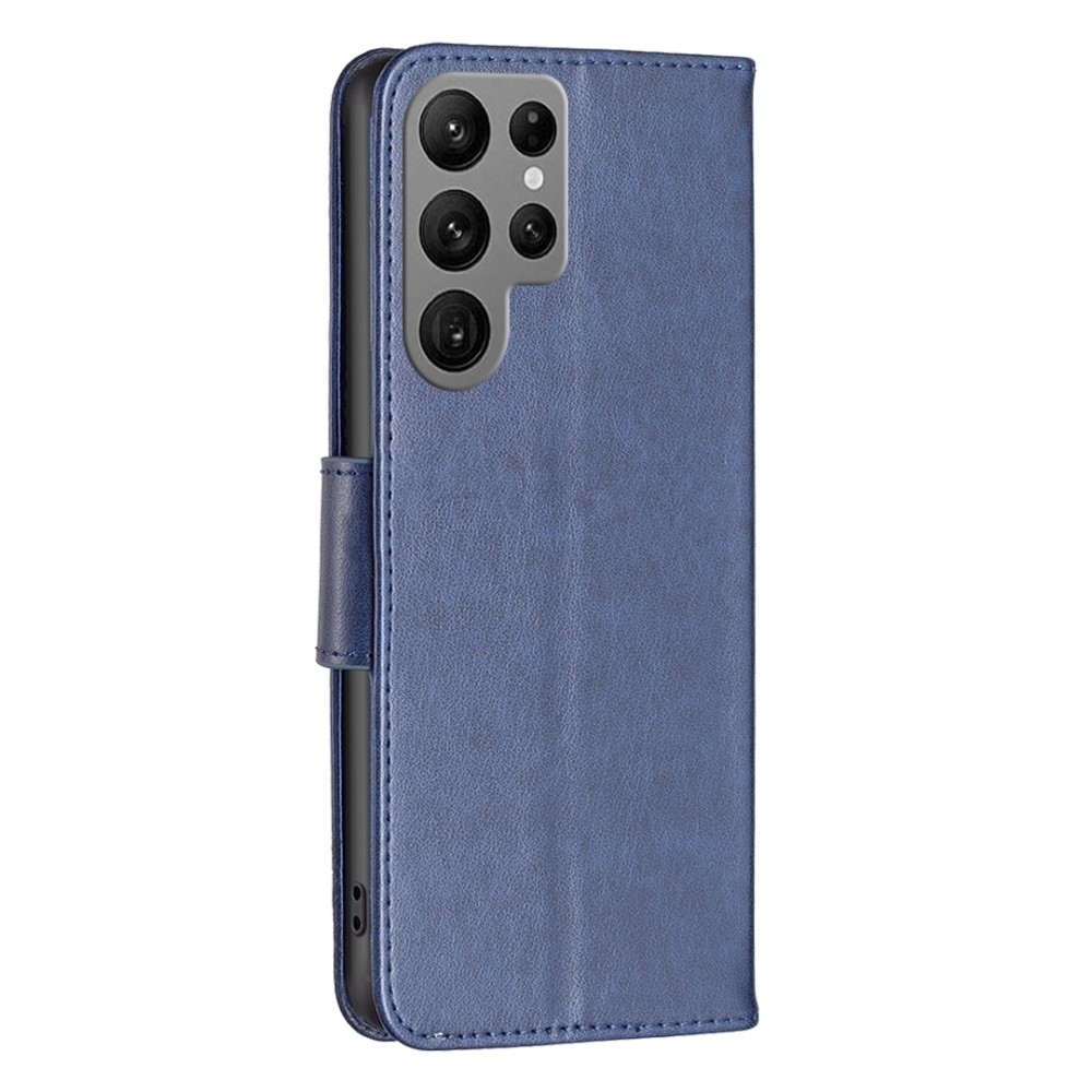 Butterfly knížkové pouzdro na Samsung Galaxy S24 Ultra - tmavěmodré