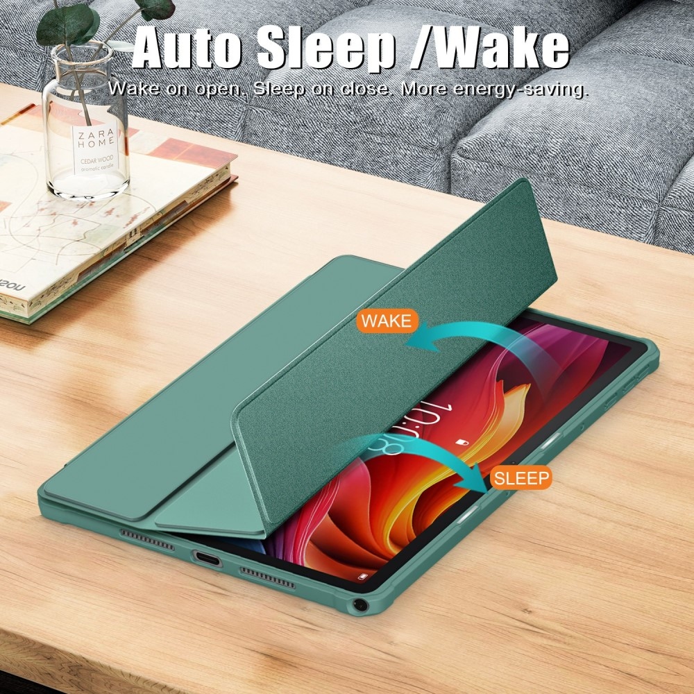 Case chytré zavírací pouzdro na tablet Lenovo Tab K11 Plus - zelené
