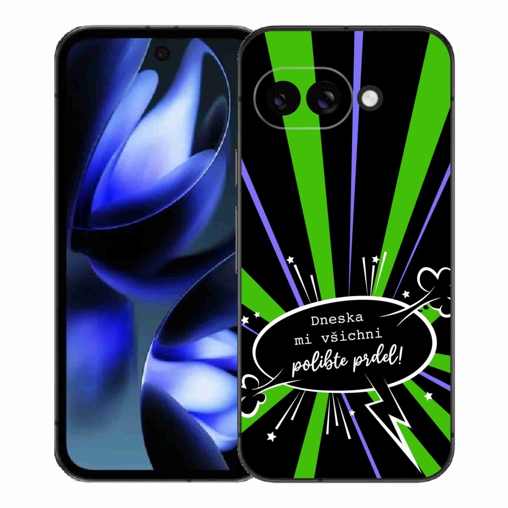 Gelový kryt mmCase na Google Pixel 9a - vtipný text 15 černé pozadí