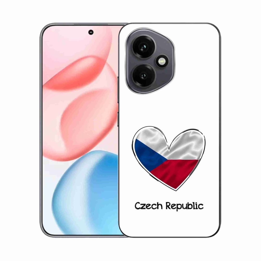 Gelový kryt mmCase na Honor 400 - vlajka srdce bílé pozadí