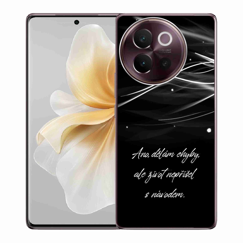 Gelový kryt mmCase na Vivo V40 Lite 5G - citát černé pozadí