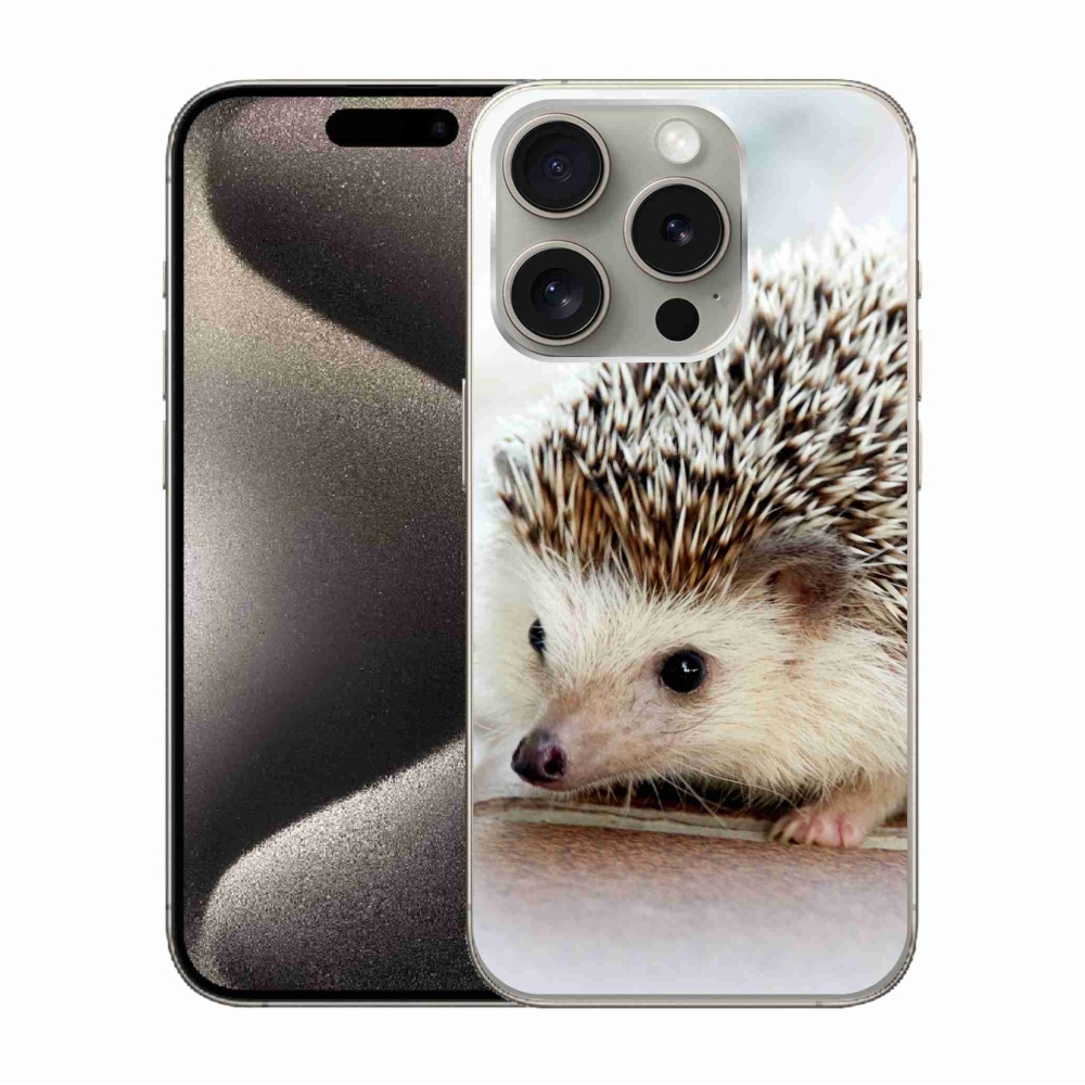 Gelový kryt mmCase na iPhone 15 Pro - ježek