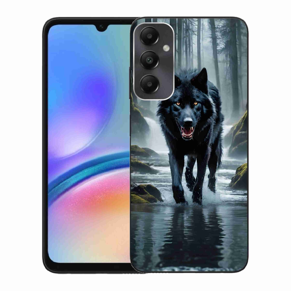 Gelový kryt mmCase na Samsung Galaxy A05s - černý vlk