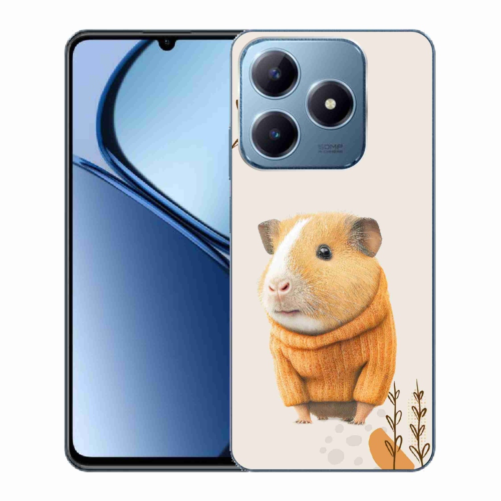 Gelový kryt mmCase na Realme C63 - morče ve svetru