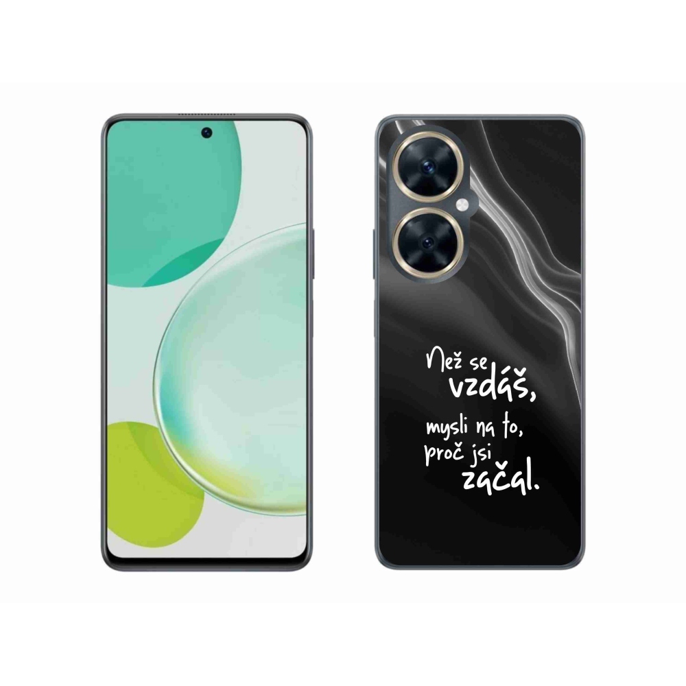 Gelový kryt mmCase na Huawei Nova 11i - citát 2 černé pozadí