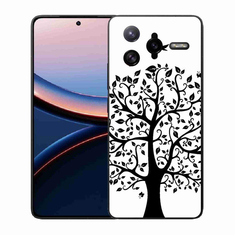 Gelový kryt mmCase na Xiaomi Poco F7 Ultra - černobílý strom