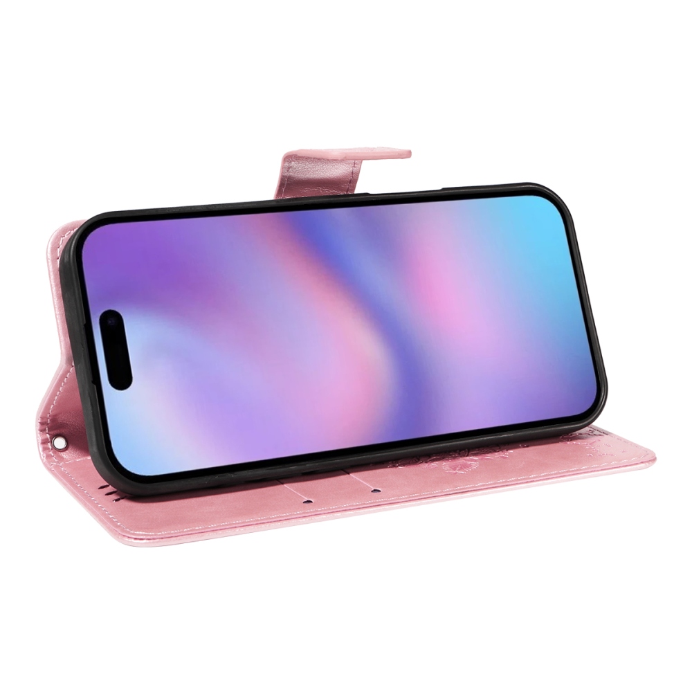 Trees knížkové pouzdro na iPhone 17 - růžovozlaté