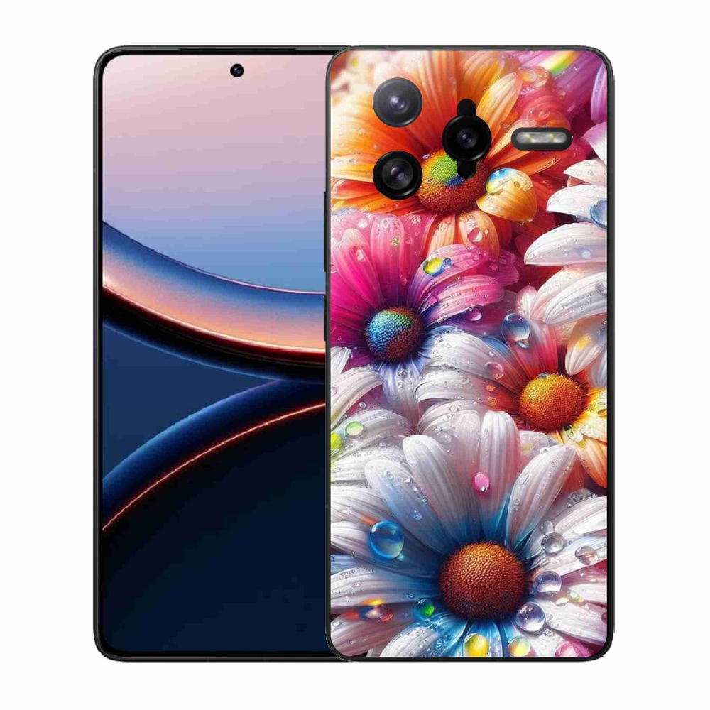 Gelový kryt mmCase na Xiaomi Poco F7 Ultra - barevné kopretiny