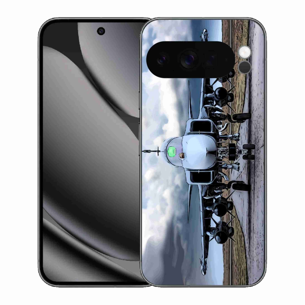 Gelový kryt mmCase na Google Pixel 10 Pro XL - vojenské letadlo