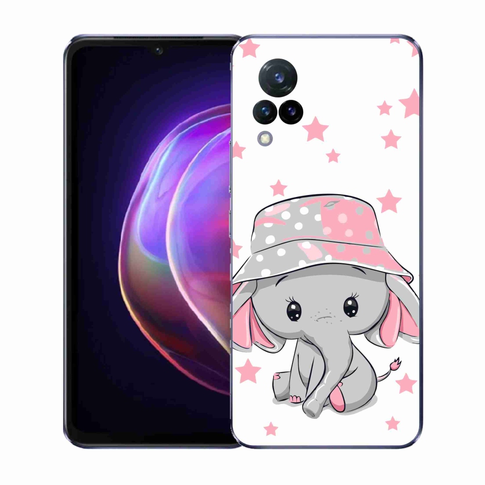 Gelový kryt mmCase na Vivo V21 4G/5G - růžový slon