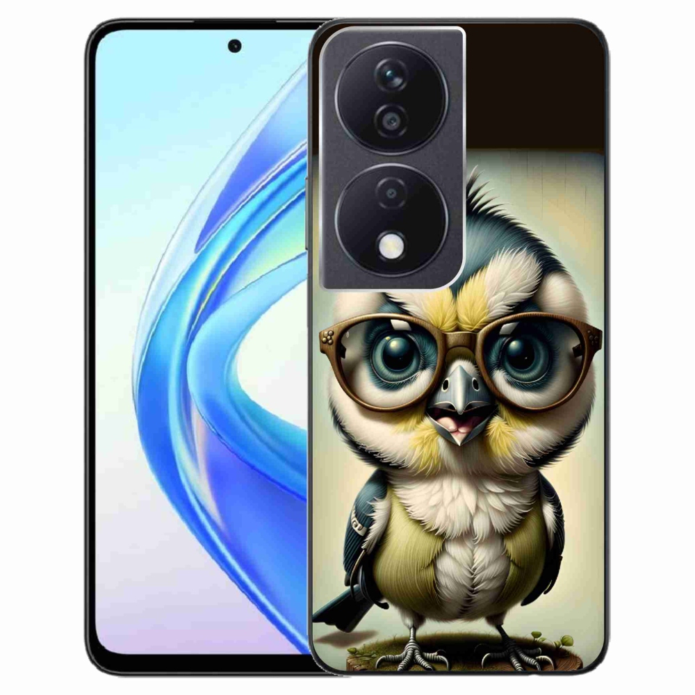 Gelový kryt mmCase na Honor X7b/Honor 90 Smart - mládě s brýlemi