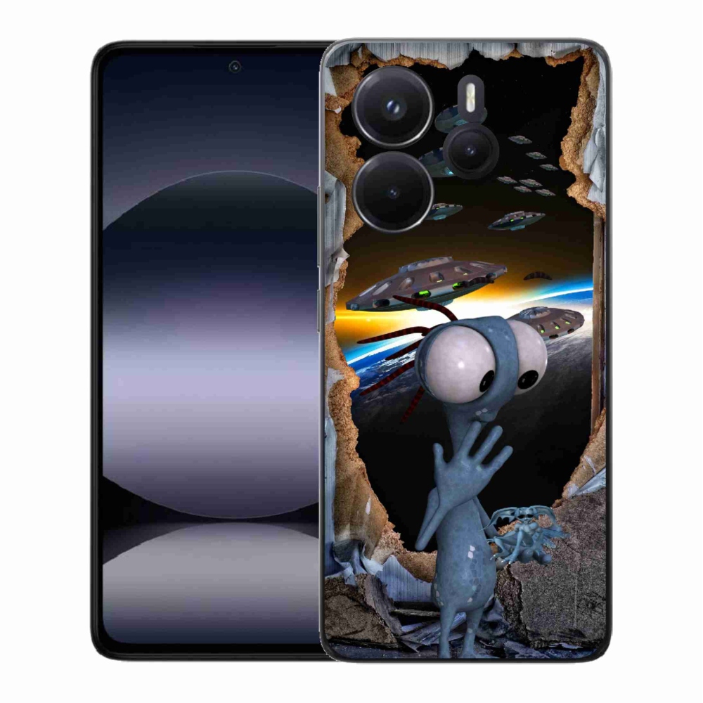 Gelový kryt mmCase na Xiaomi Redmi Note 14 - mimozemšťan