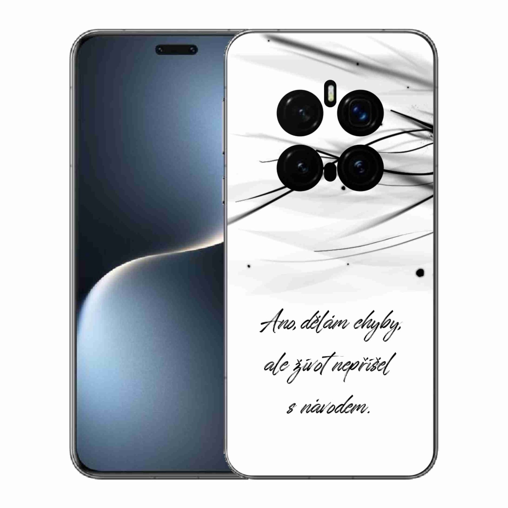 Gelový kryt mmCase na Honor Magic 7 Pro 5G - citát bílé pozadí